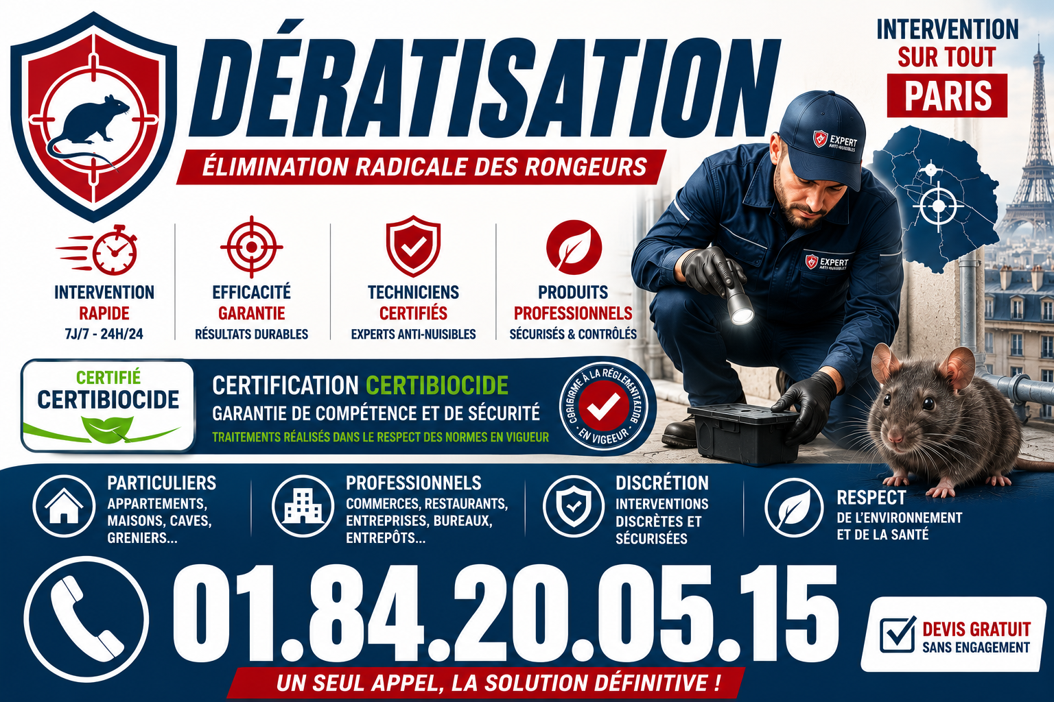 Deratisation Paris 9